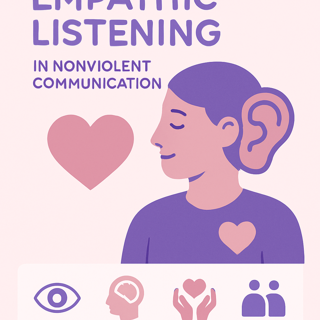 Empathisch luisteren - Pijler van Geweldloze Communicatie met aandacht, begrip, empathie en verbinding